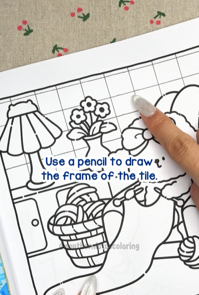 Step 1 - How to Color Blue Tiles