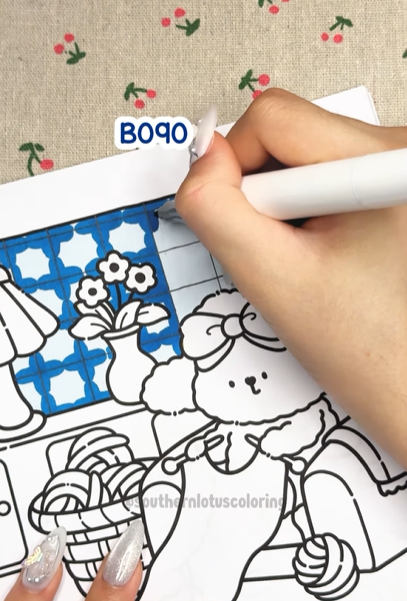 Step 3 - How to Color Blue Tiles