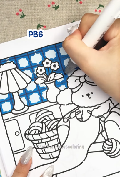 Step 4 - How to Color Blue Tiles
