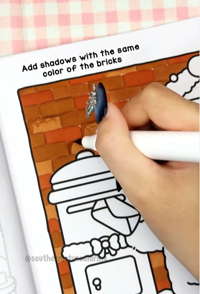 Step 3 - How to Color Brick (Rustic Wall)
