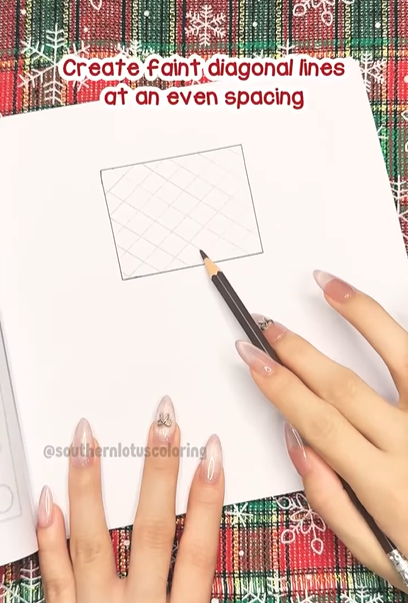 Step 1 - Create Faint Diagonal Lines