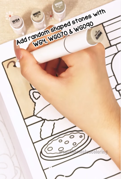 Step 2 - How to Color Brown Cobble Stone