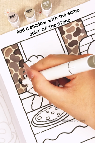 Step 3 - How to Color Brown Cobble Stone