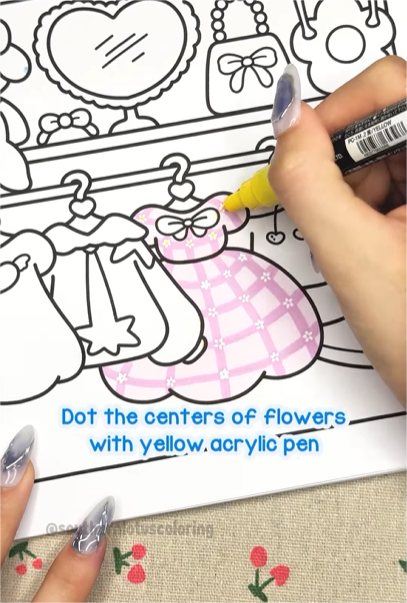 Step 4 - Dot the Flower Centers