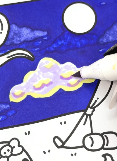 Step 4 - Fill in the Large Clouds