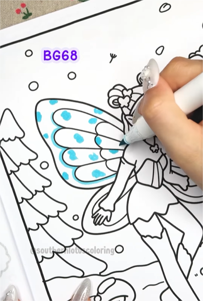 Step 2 - How to Color Fairy Wings