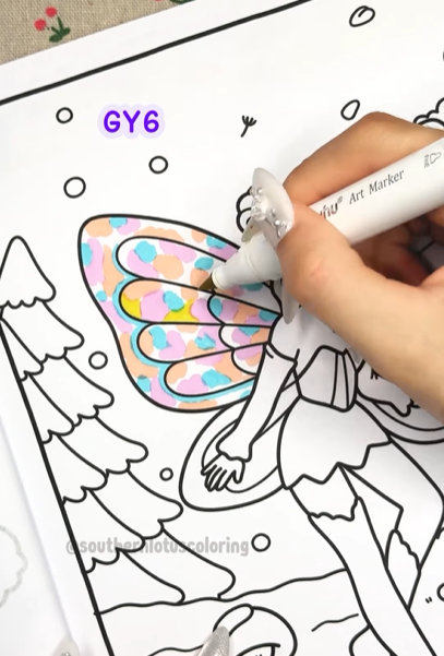 Step 3 - How to Color Fairy Wings