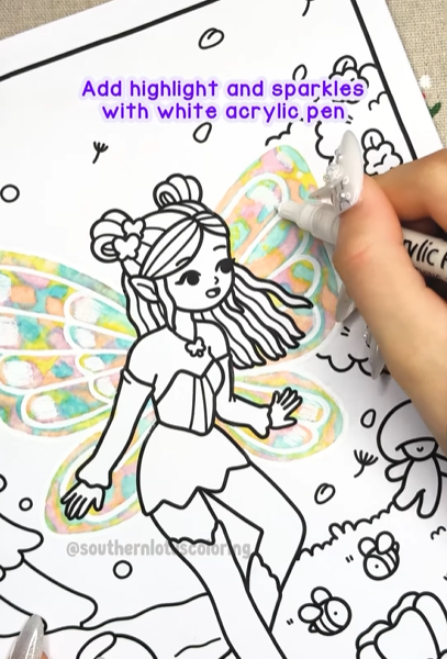 Step 5 - How to Color Fairy Wings
