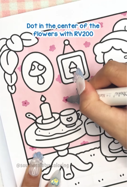 Step 3 - Add Dots in the Flower Centers