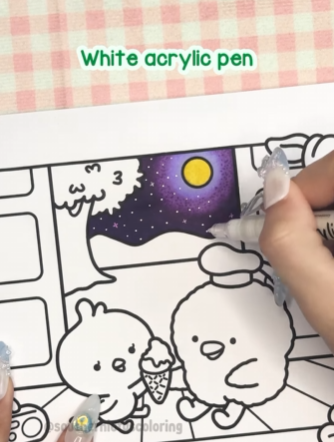 Step 5 - Draw Stars with White Acrylic Pen
