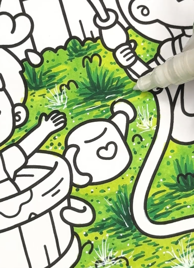 Step 6 - Highlight with White Acrylic Pen