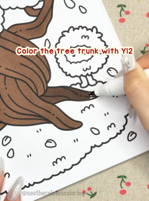 Step 1 - How to Color Magic Tree