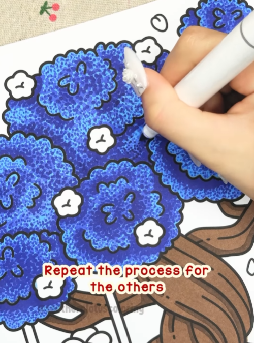 Step 5 - How to Color Magic Tree