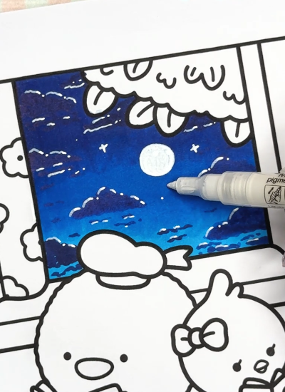 Step 5 - Add Highlights to Clouds and Stars