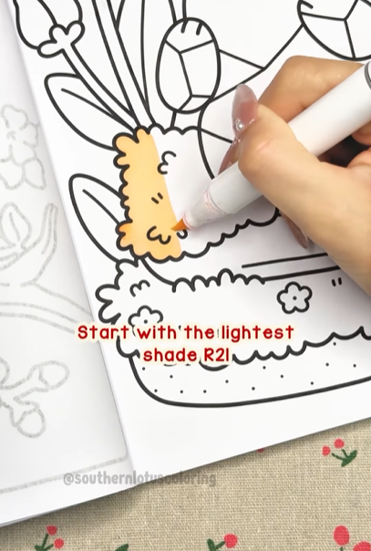 Step 1 - How to Color Pink Grass