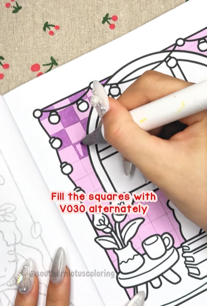 Step 3 - How to Color Purple Tiles