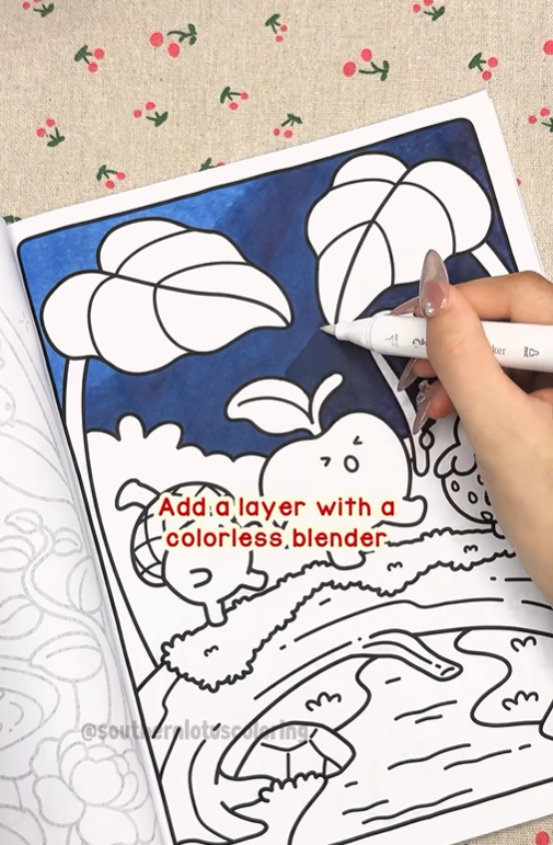 Step 4 - How to Color Rainy Sky