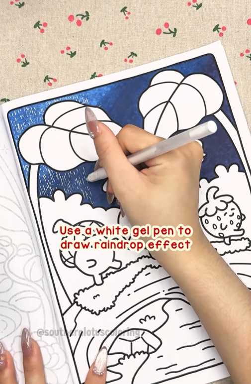 Step 5 - How to Color Rainy Sky