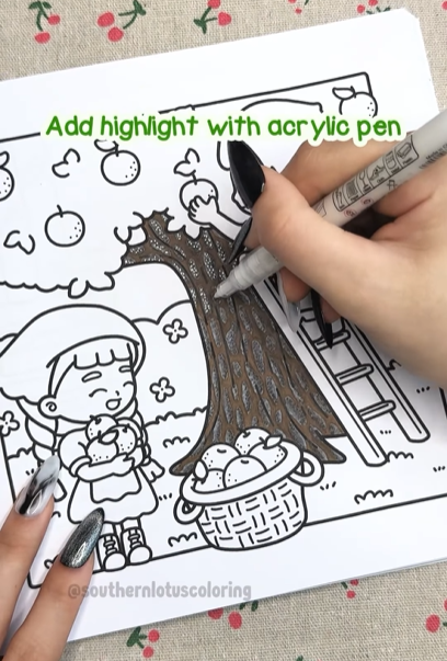 Step 6 - Highlight with White Pen