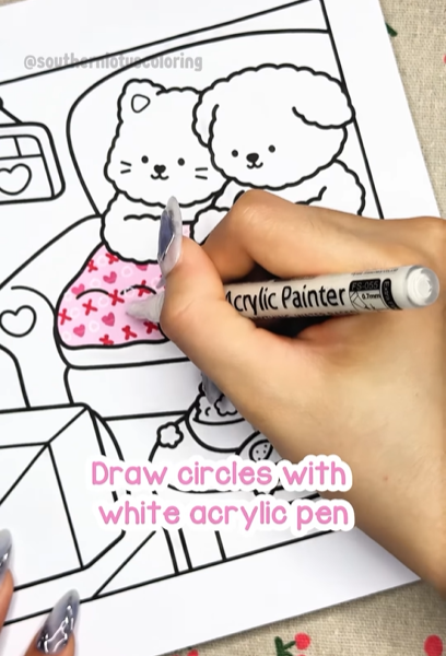 Step 4 - Highlight with White Acrylic Pen