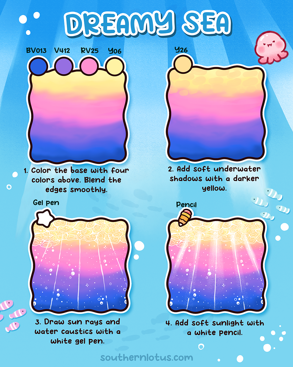 Dreamy Sea Coloring Tutorial