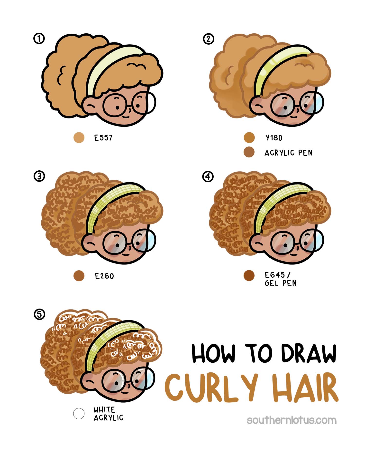 Curly hair coloring tutorial