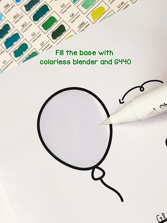 Step 1 Blending Green Base Layer