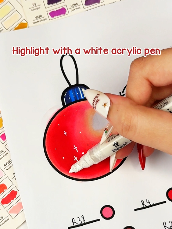 Step 5 adding white highlights