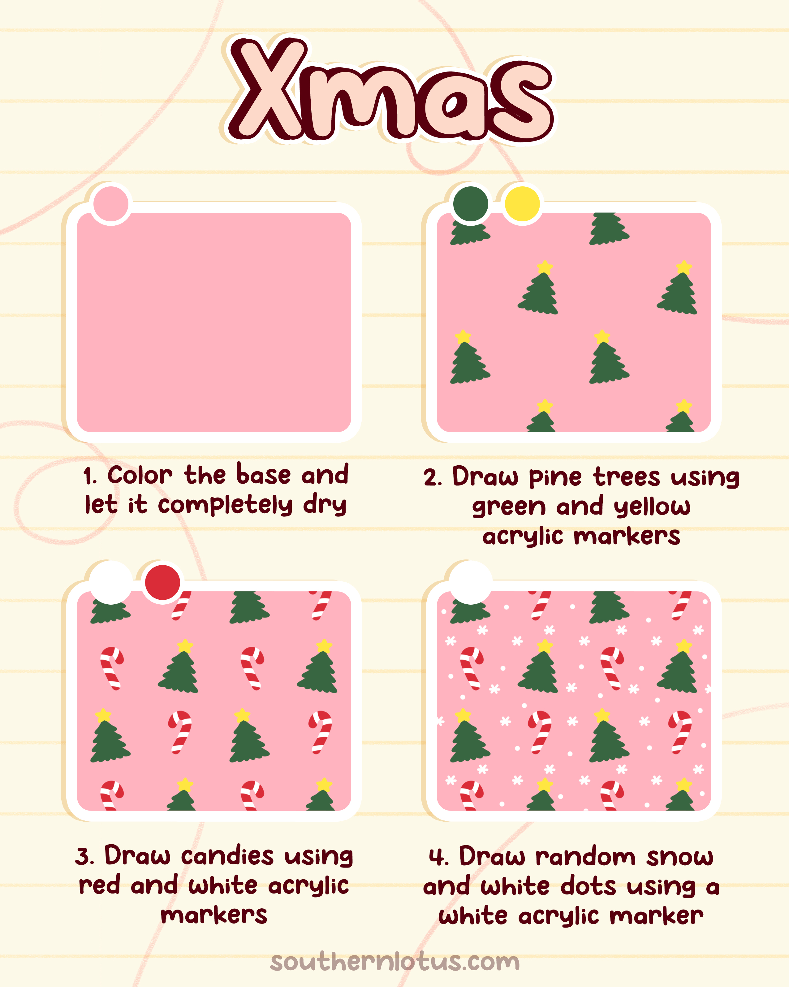 Christmas pattern wall coloring example