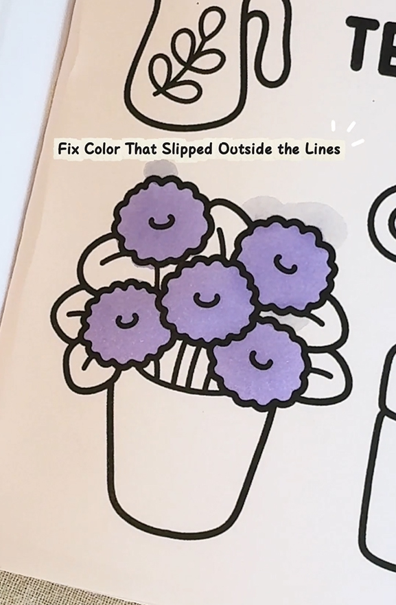 Fixing marker color that goes outside the lines with simple techniques
