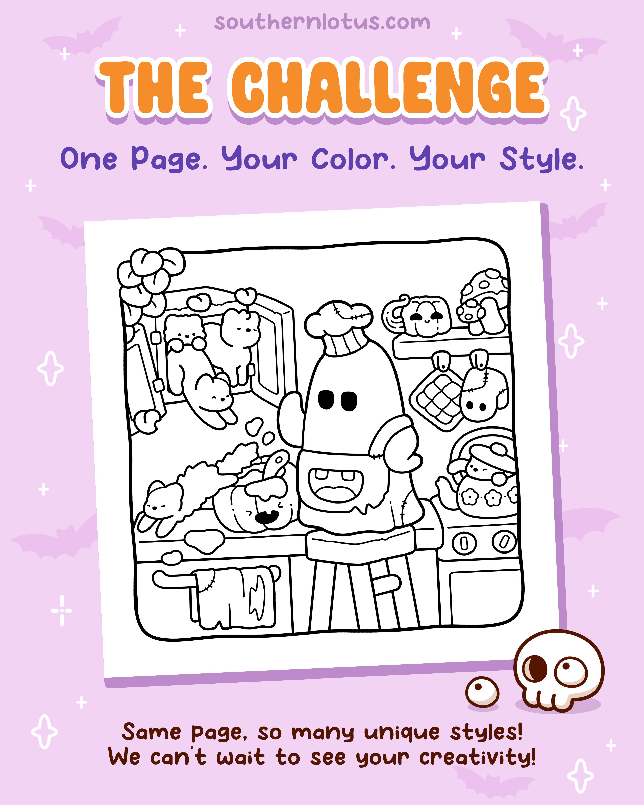 Southern Lotus Halloween Coloring Challenge 2026