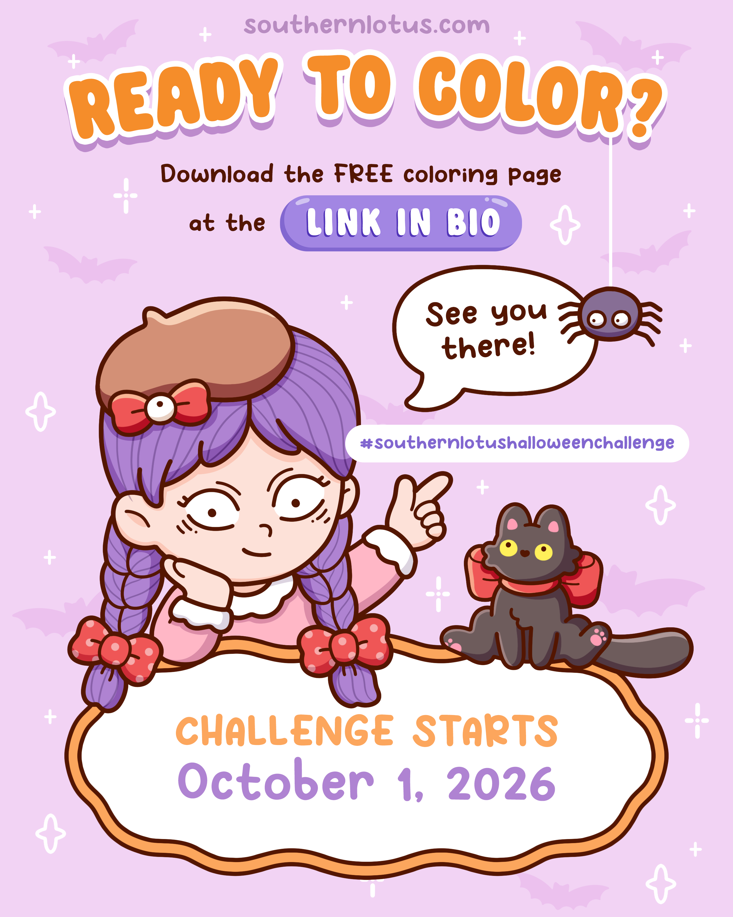 Southern Lotus Halloween Coloring Challenge prizes