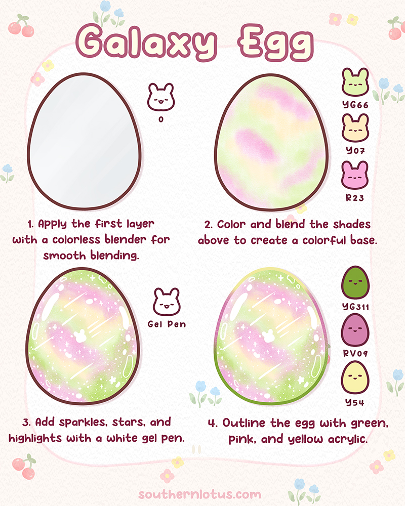 galaxy easter egg pastel coloring tutorial alcohol markers