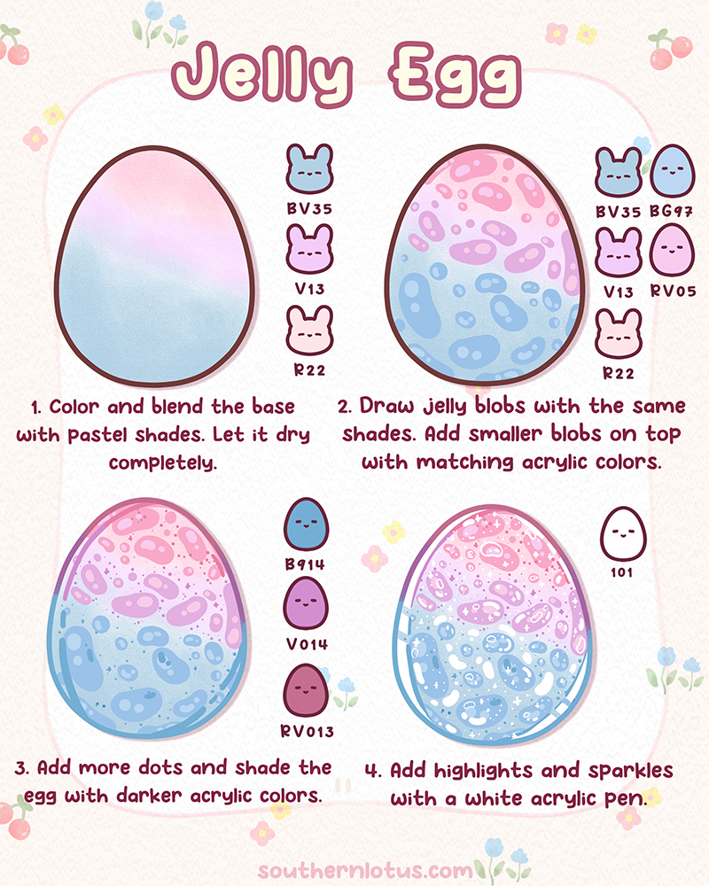 jelly egg coloring tutorial pastel alcohol markers