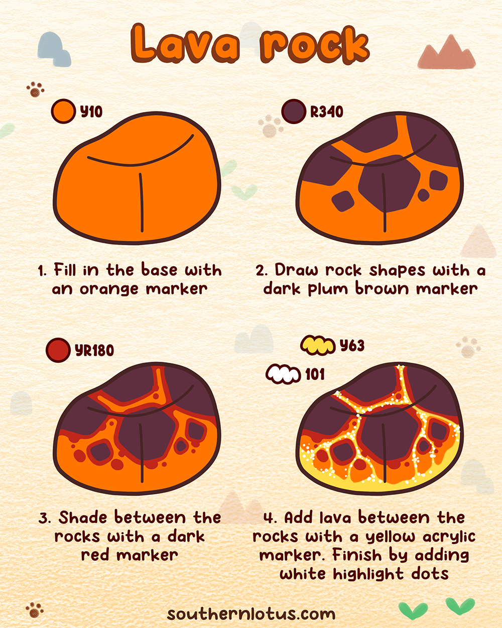 Lava rock coloring style