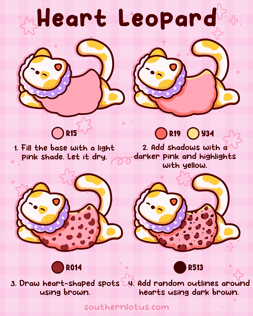 Heart leopard Valentine pattern for cute bold love designs