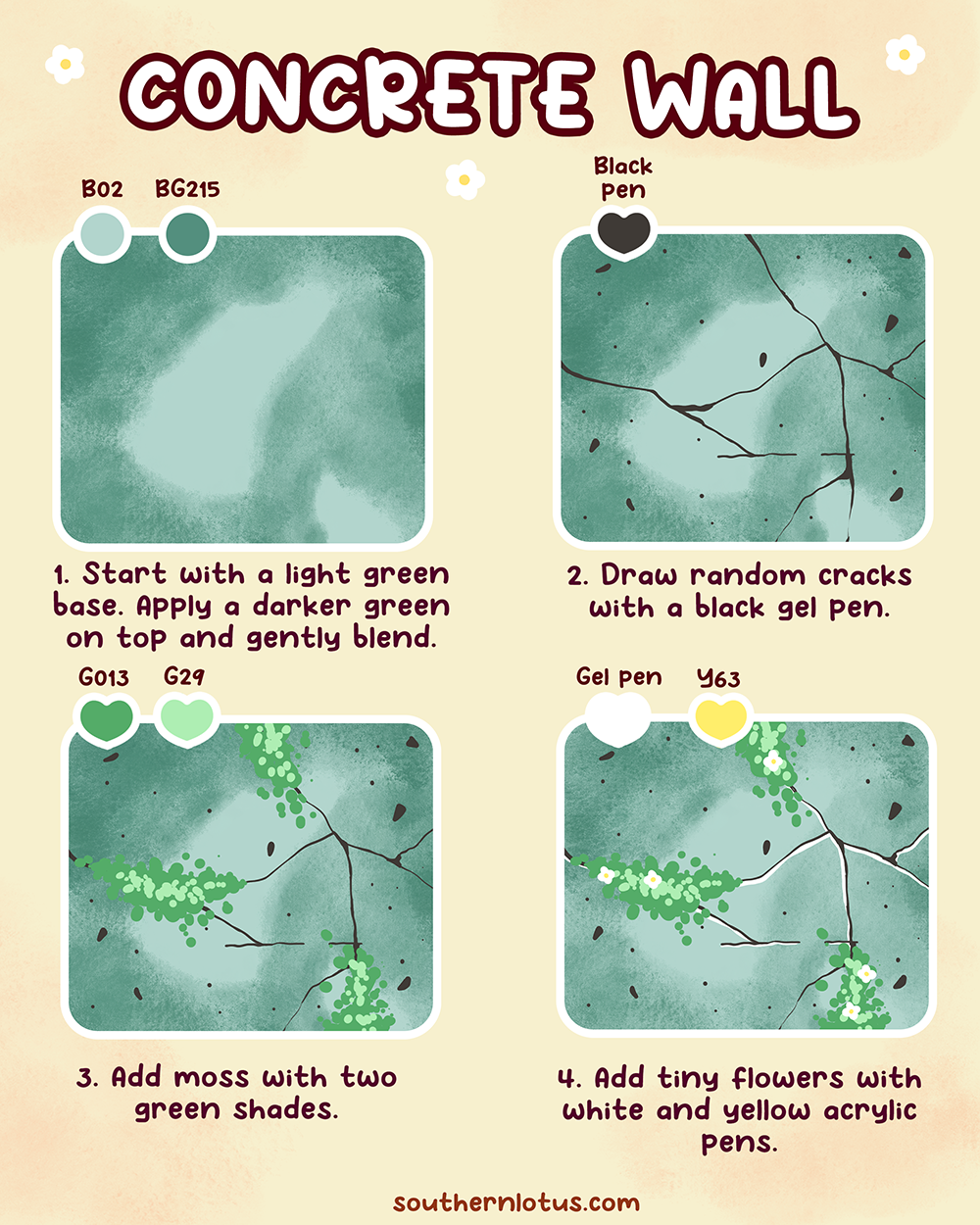 Plaster wall coloring tutorial