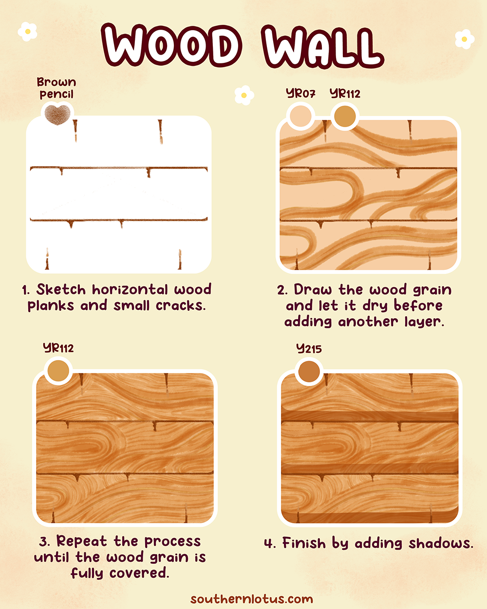 Patterned wallpaper coloring tutorial