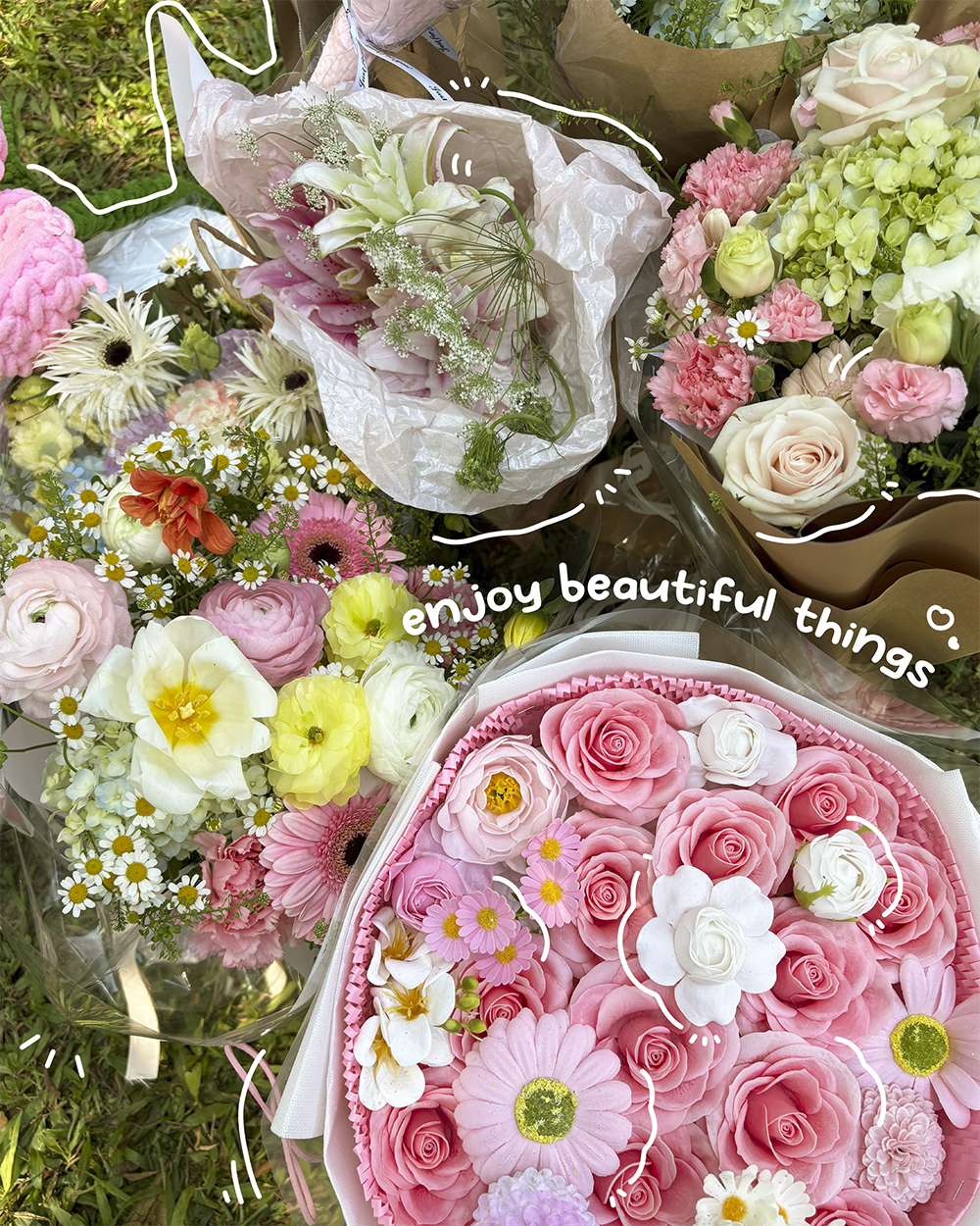 Happy International Women's Day illustration with bunny and flowers