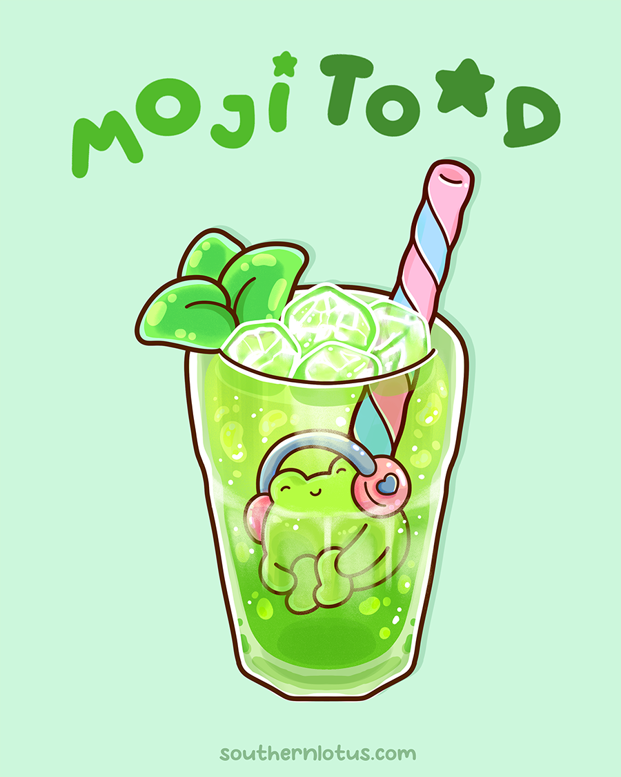 Mojito Frog coloring page