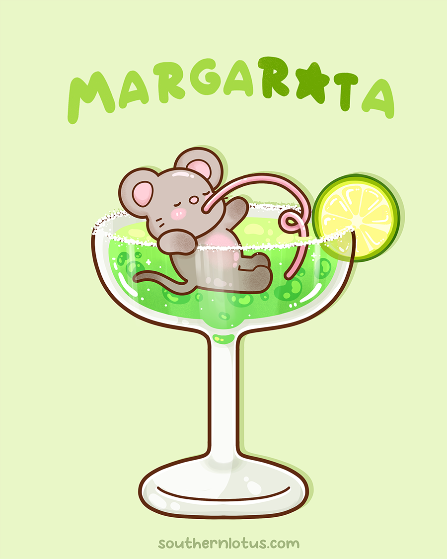 Margarita mouse coloring page