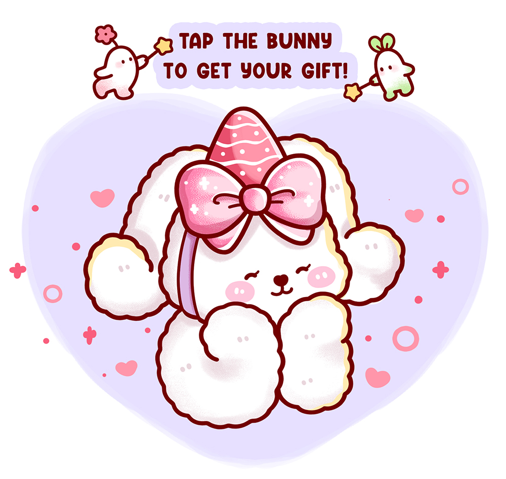 Tap the bunny to download free Mother's Day coloring pages