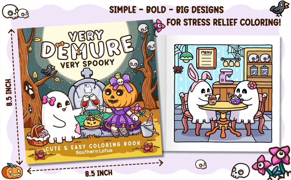 Very Demure Very Spooky Coloring Pages