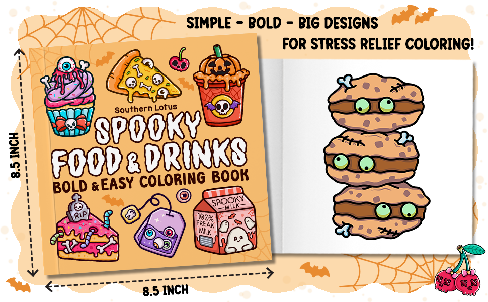 Spooky Food & Drink Coloring Pages